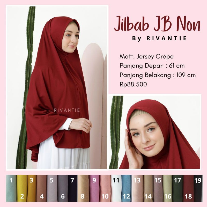 JILBAB RIVANTIE NON PAD JUMBO ( JB NON PET)
