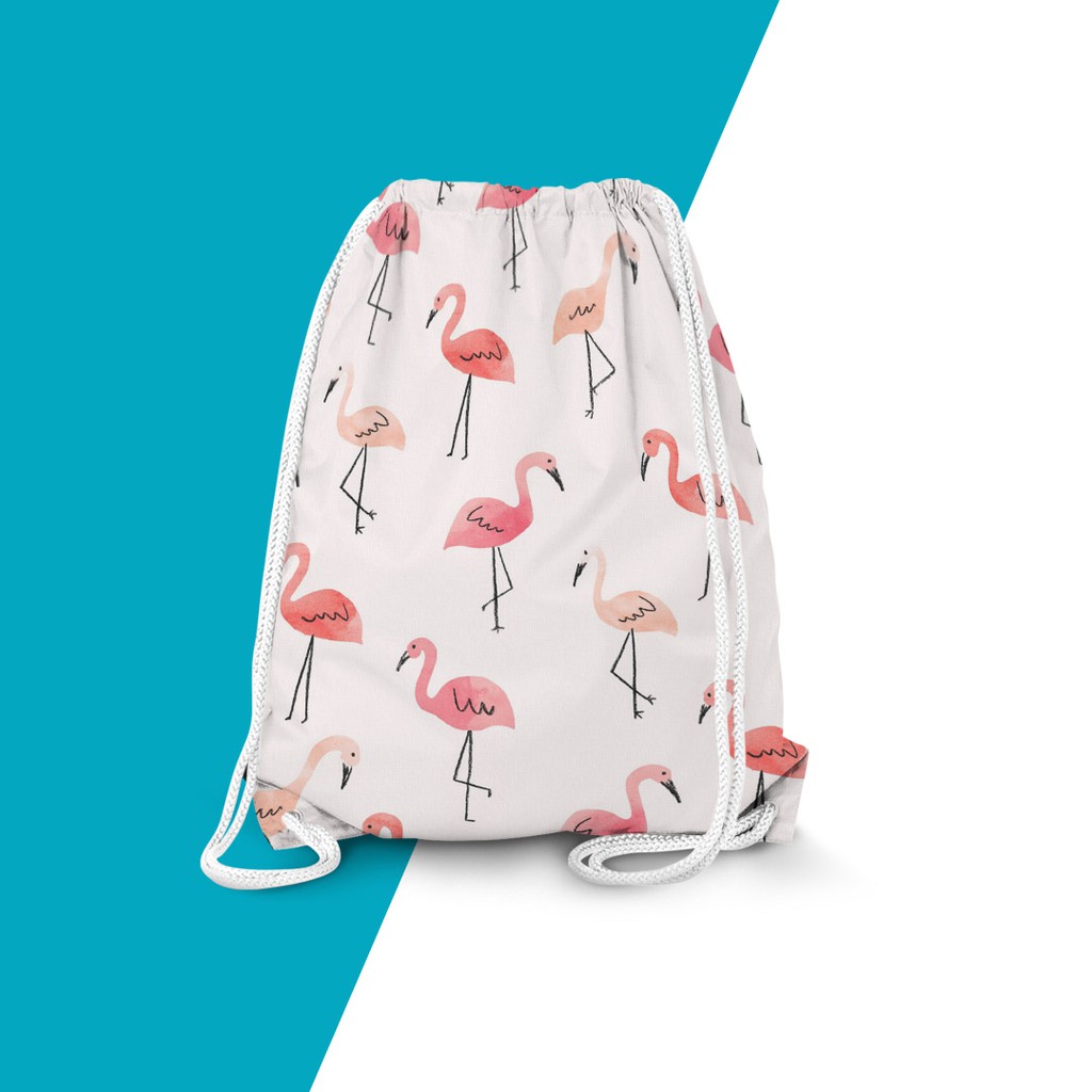  Tas  Serut Motif Red Flamingo Shopee Indonesia