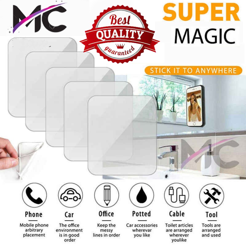 Double Tape Magic Super Kuat Doble Tip Dauble Tape Lakban Selotip Serbaguna Multifungsi Model Papan 6x6 Tempelan Dinding Sticker Tembok