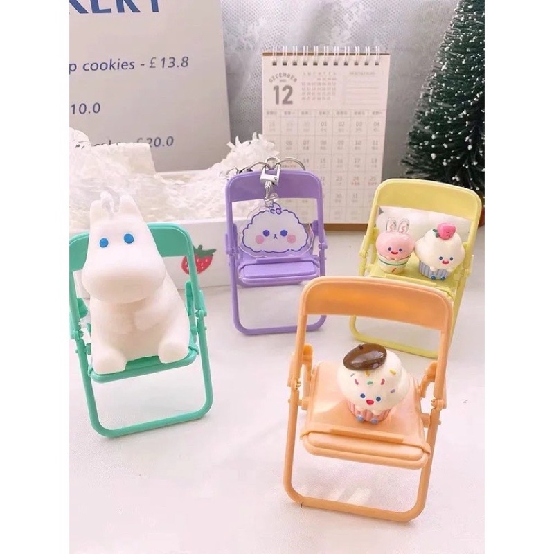 Stand HP Macaron Model Kursi Lipat Smartphone Holder Chair Model Macaron