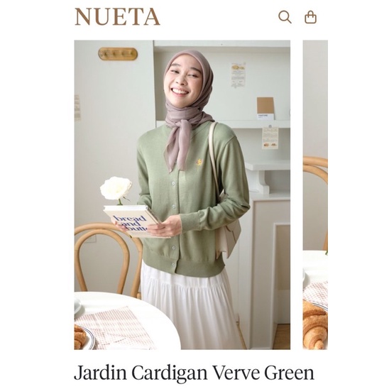 (SIAP KIRIM)JARDIN CARDIGAN BY NUETA (VERVE GREEN SM)