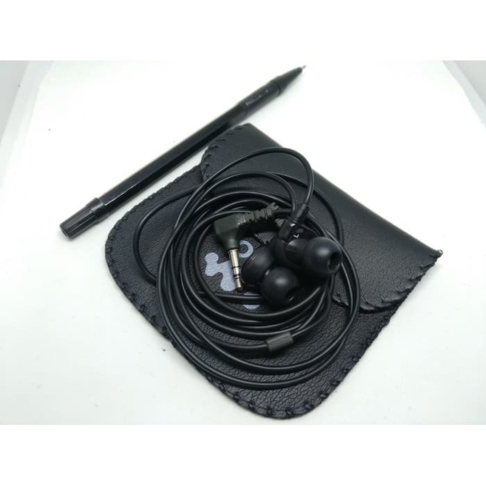 Sony Leather Earphone Pouch Tempat Accessories