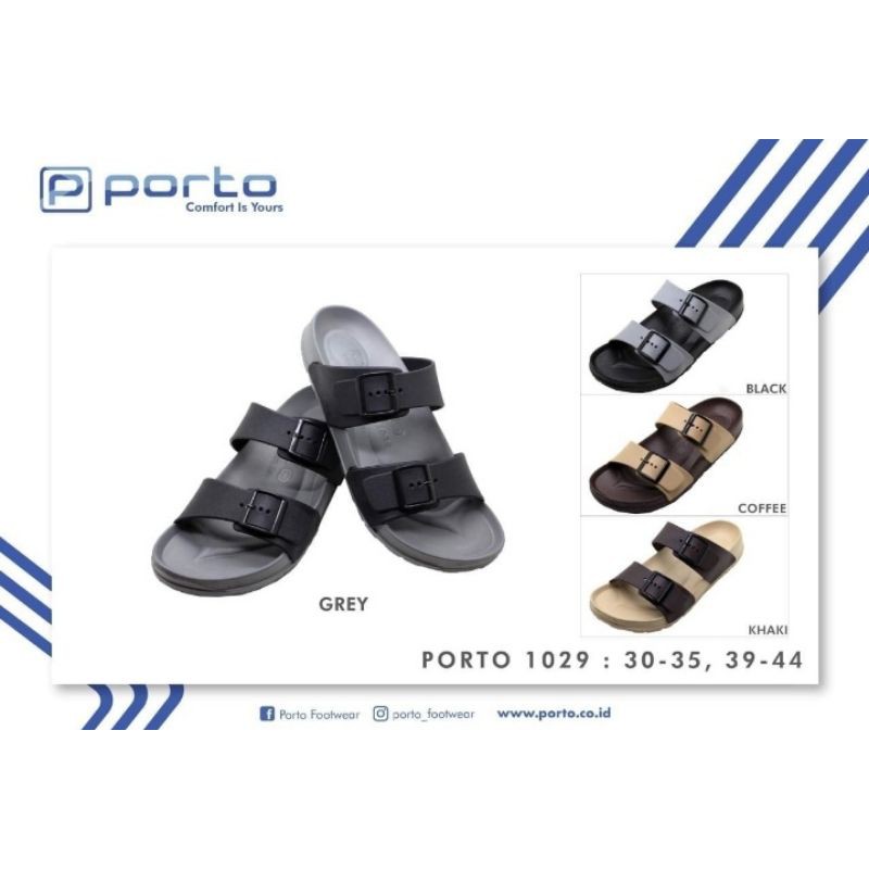 GROSIR Sandal Pria merk Porto 1029 M size 39-44