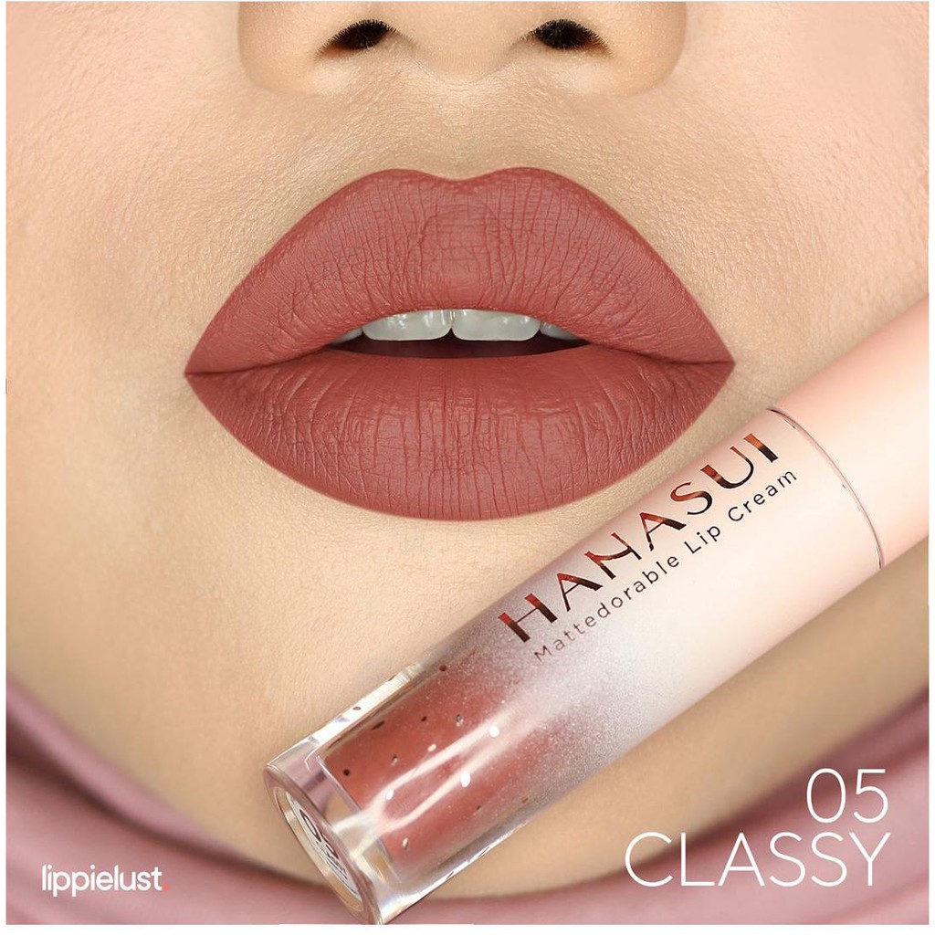 Hanasui Mattedorable Lip Cream | Matte Dorable LipCream Lipstick Cair Mate Hanasui | BOBA EDITION | TnT Beauty Shop-05 CLASSY