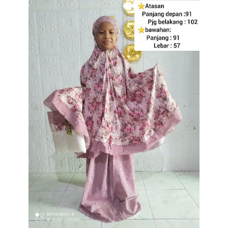 mukena katun jepang ori putusan anak