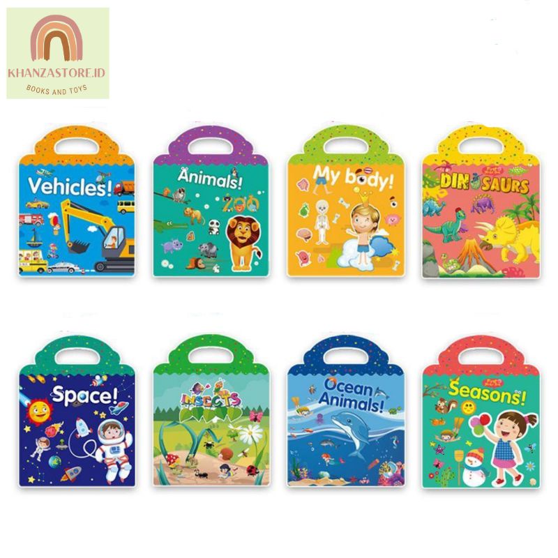 

Mainan Sticker Book Reusable Buku Sticker Anak bisa tempel ulang