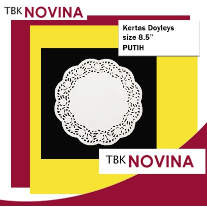 [+/-25pcs / 100pcs] Kertas Doyleys / kertas doilies / doily 8.5&quot; (White) - Alas Motif Renda / Kertas Renda