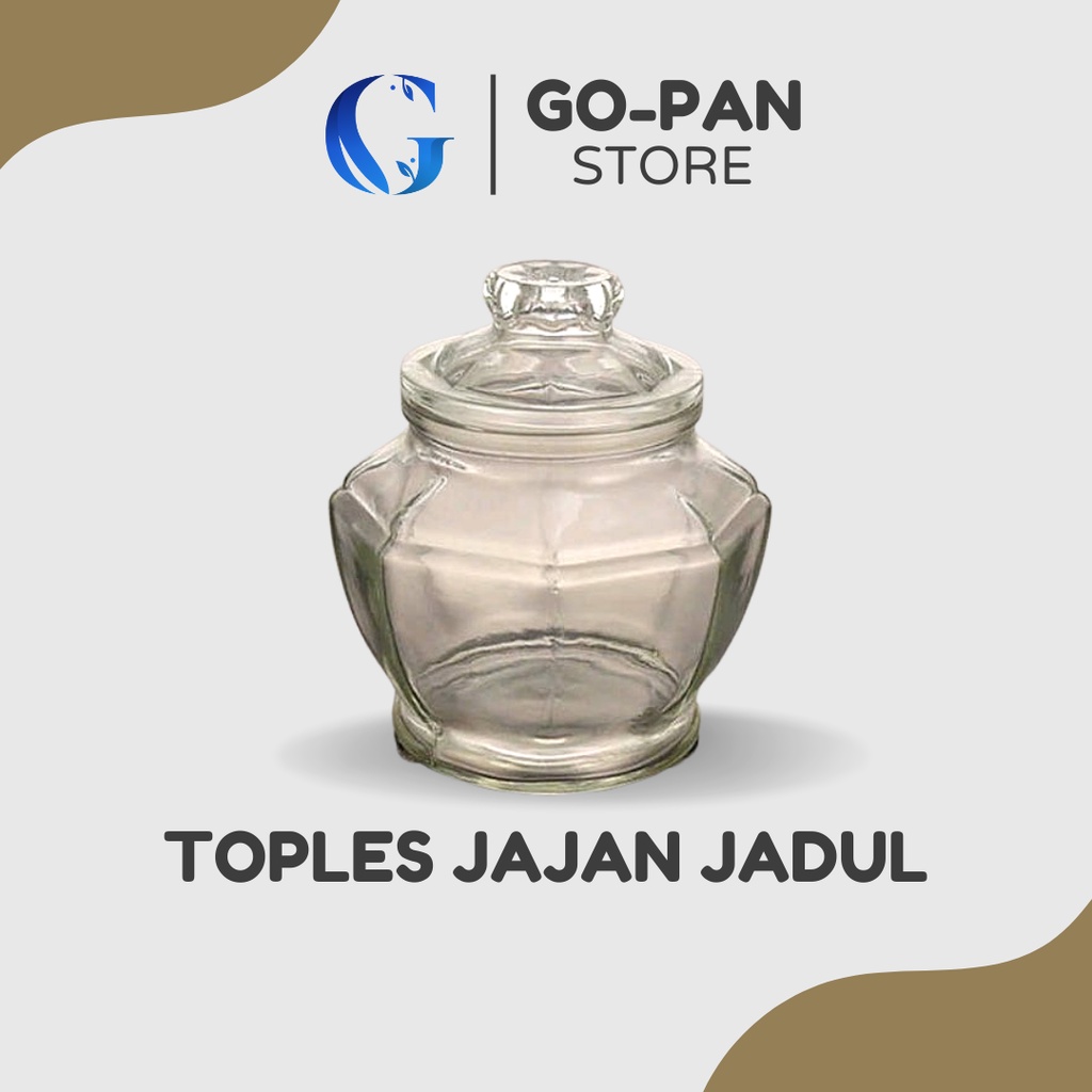 Toples Tempat penyimpanan Makanan dan Kue Lebaran Kedaung Model Jadul Tutup Kaca Murah Kedap Udara