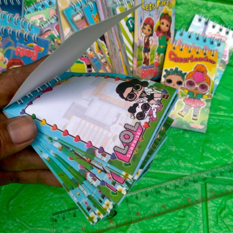 

NOTE BOOK SPIRAL 6x9Cm Notes Mini BUKU CATATAN Kecil MOTIF Kartun CEWEK OBRAL