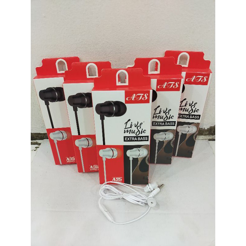 Handset handsfree earphone ATS A35 full musik