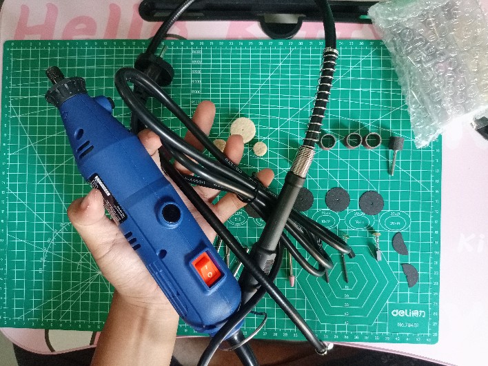 [paket] Mollar Mg005 Bor Gerinda Tuner Set & Mata Mini Grinder 50 Pcs