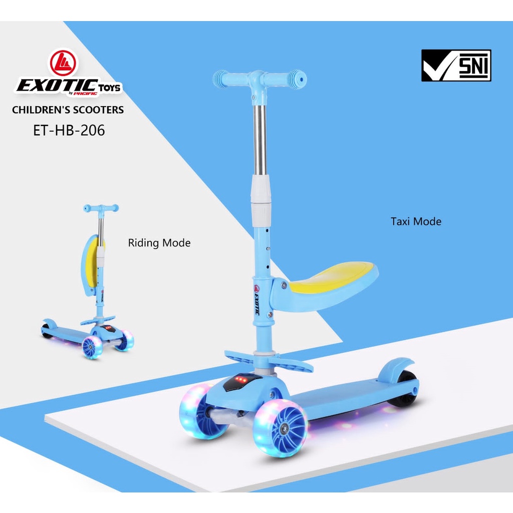Scooter Skuter Anak Otoped Exotic ET HB206 Roda 3 Bisa di Lipat By Pacific-5