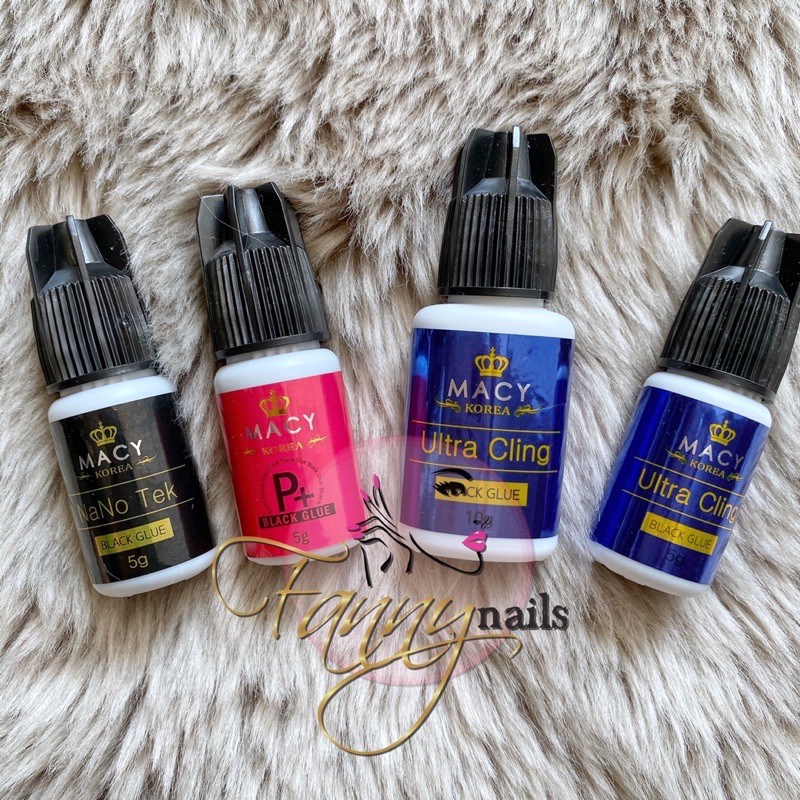 MACY ULTRA CLING P+ NANOTEK KOREA EYELASH EXTENSION GLUE LEM BULU MATA SAMBUNG KOREA MACY LADY BLACK