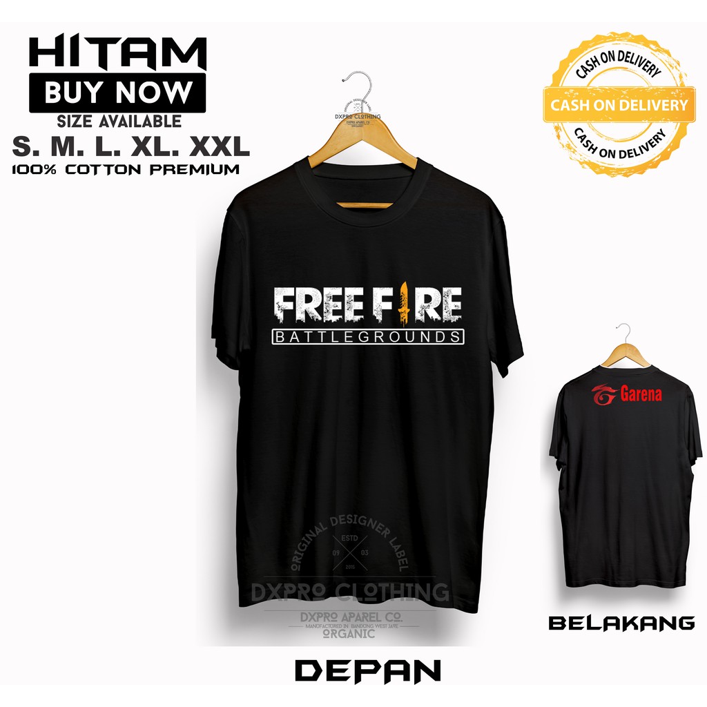 Kaos Baju Game Free Fire Garena Shopee Indonesia