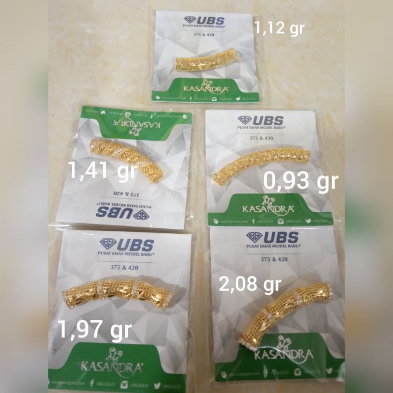 Charm bambu kadar 375 emas asli
