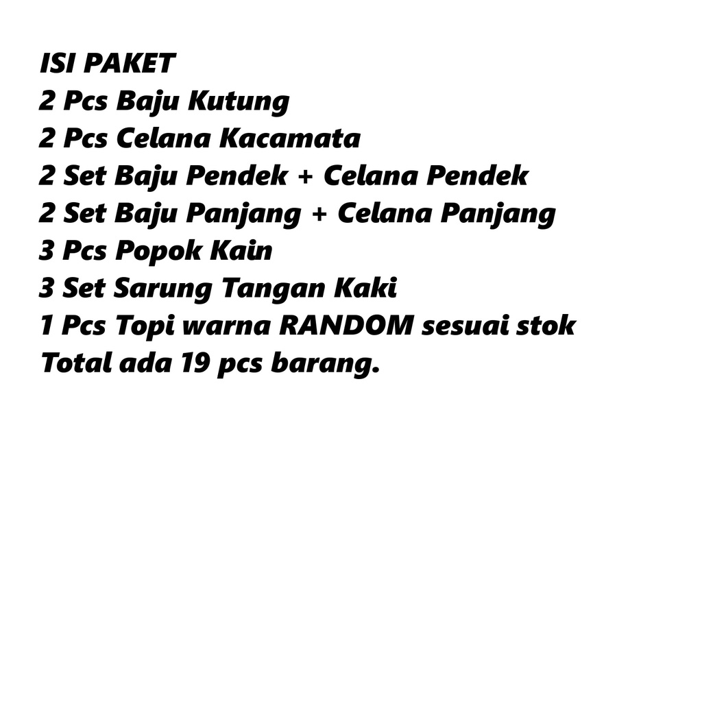 BAYIe - 19 PCS Paket Hemat Perlengkapan Baju Bayi Baru Lahir (New Born) Ekonomis dan Hemat PAKET 1