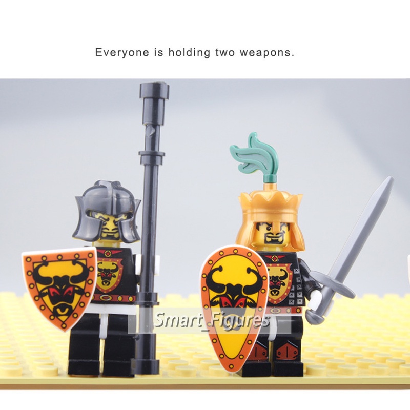 Ax9807 Mainan Balok Bangunsusun Model Lego Bentuk Bull King Knights Untuk Hadiah Anak