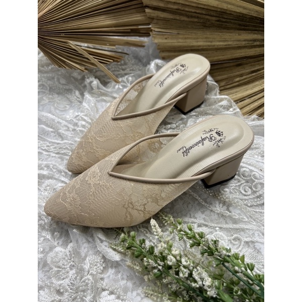 sepatu Rafaizoutfit sepatu johana cream tinggi 5cm tahu