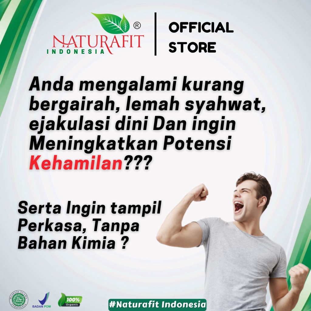 Vitalion Original Obat Herbal Stamina Pria, Meningkatkan Kualitas Sperma, Ejakulasi Dini, Lemah Syahwat, Promil, Menyuburkan Sperma Pria, Mempercepat Program Hamil, isi 60 kapsul Naturafit BPOM-1