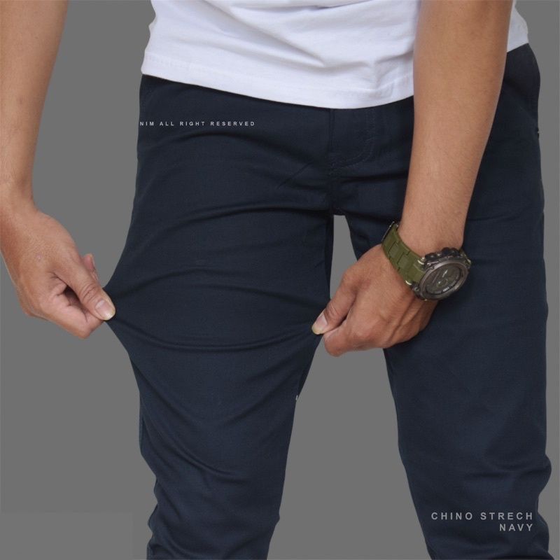 Celana Chinos Panjang Pria Slimfit Chino Melar Premium