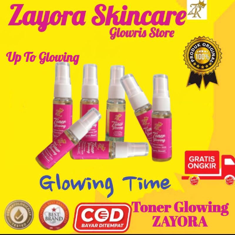 Toner Glowing Zayora 20 ml Ampuh menglowingkan Wajah