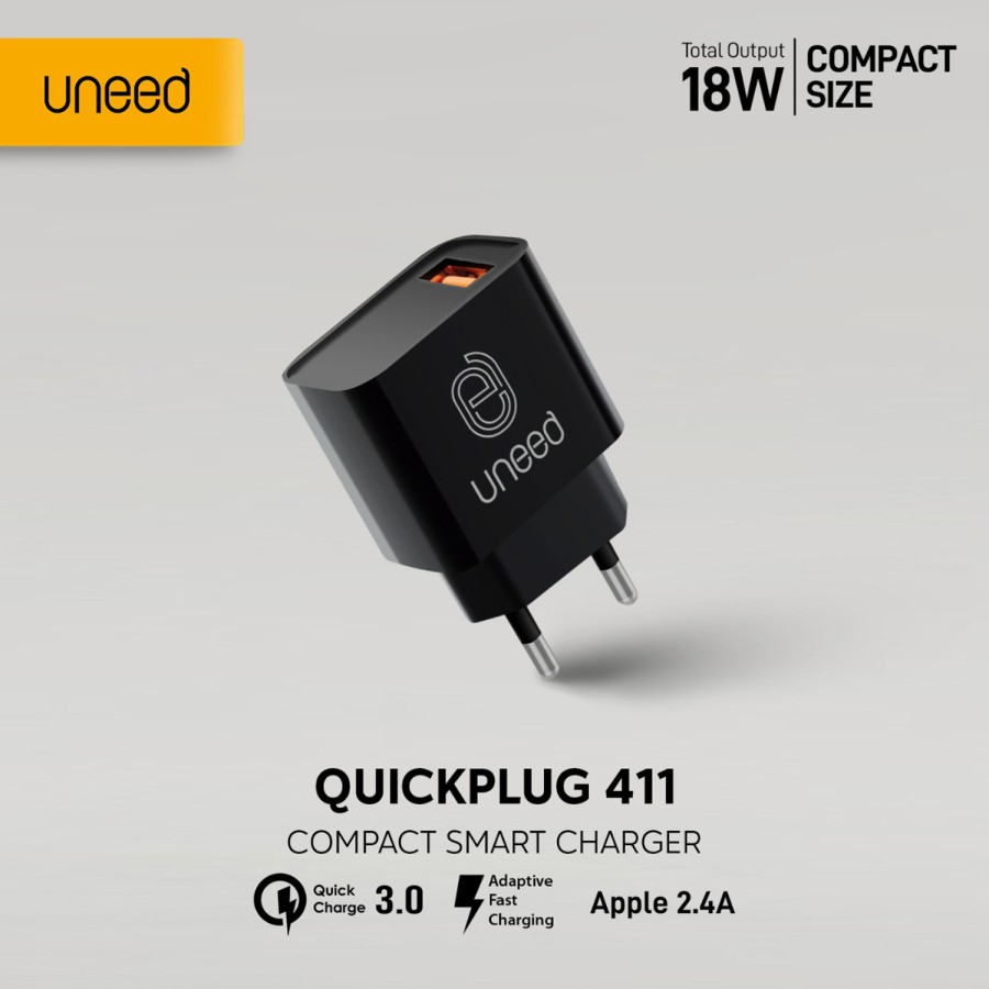 UNEED QuickPlug Wall Charger Quick Charge 3.0 Max 18watt – UCH411