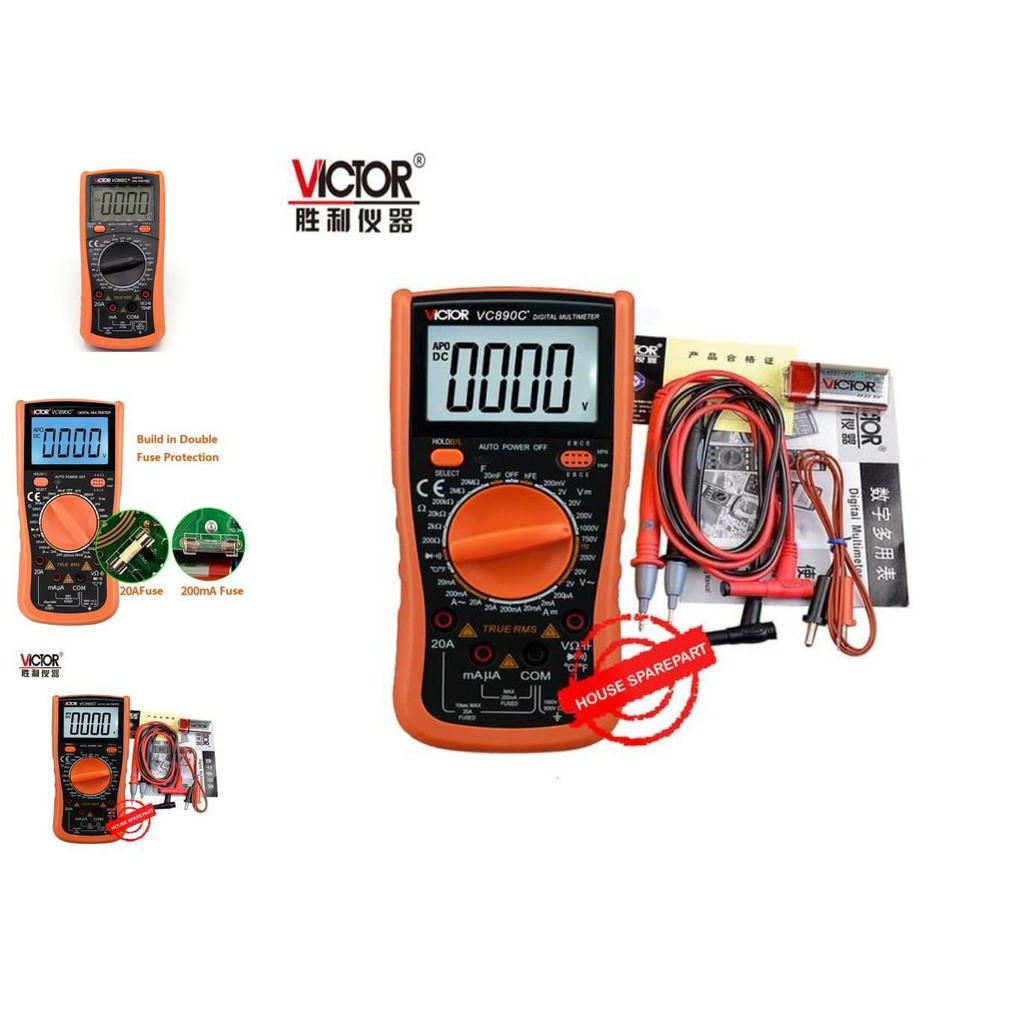 avometer digital victor 890c+ / multitester digital 890c+ original