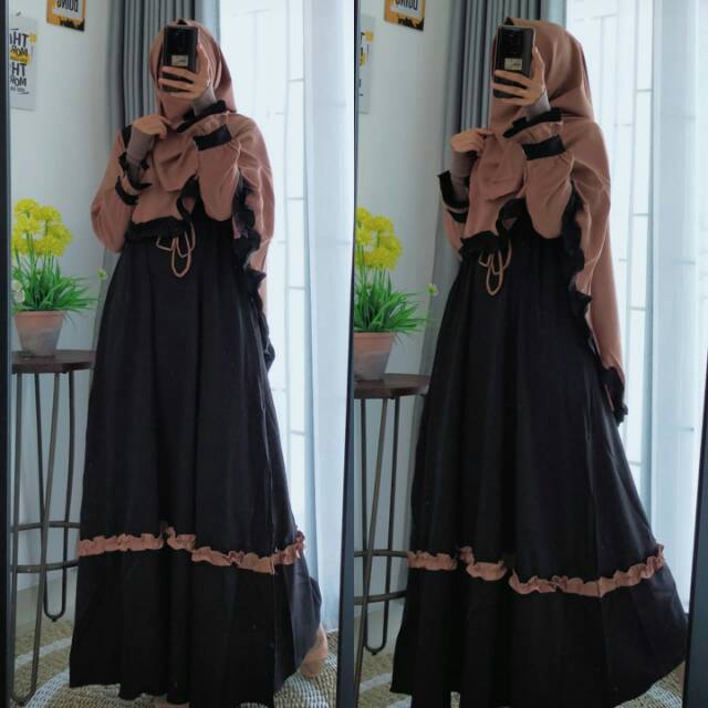 Klarisa set Khimar/Gamis Syari ITYCREPE