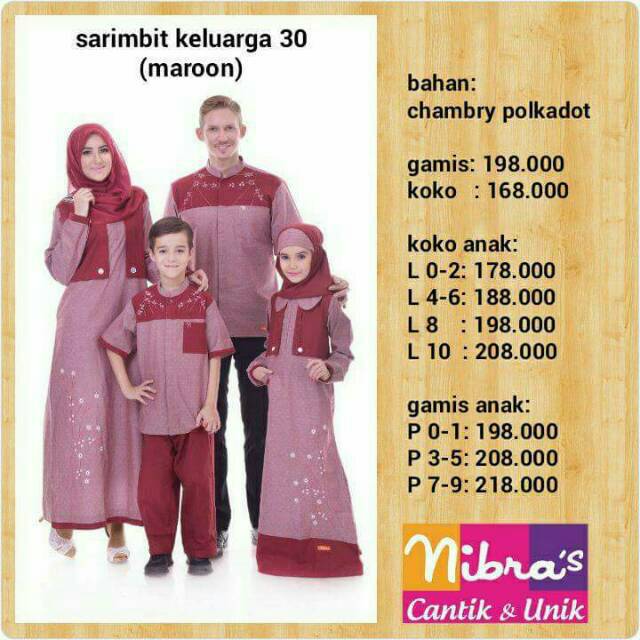 PROMO 30% Gamis Anak Nibras NSA 30 / Marun P0