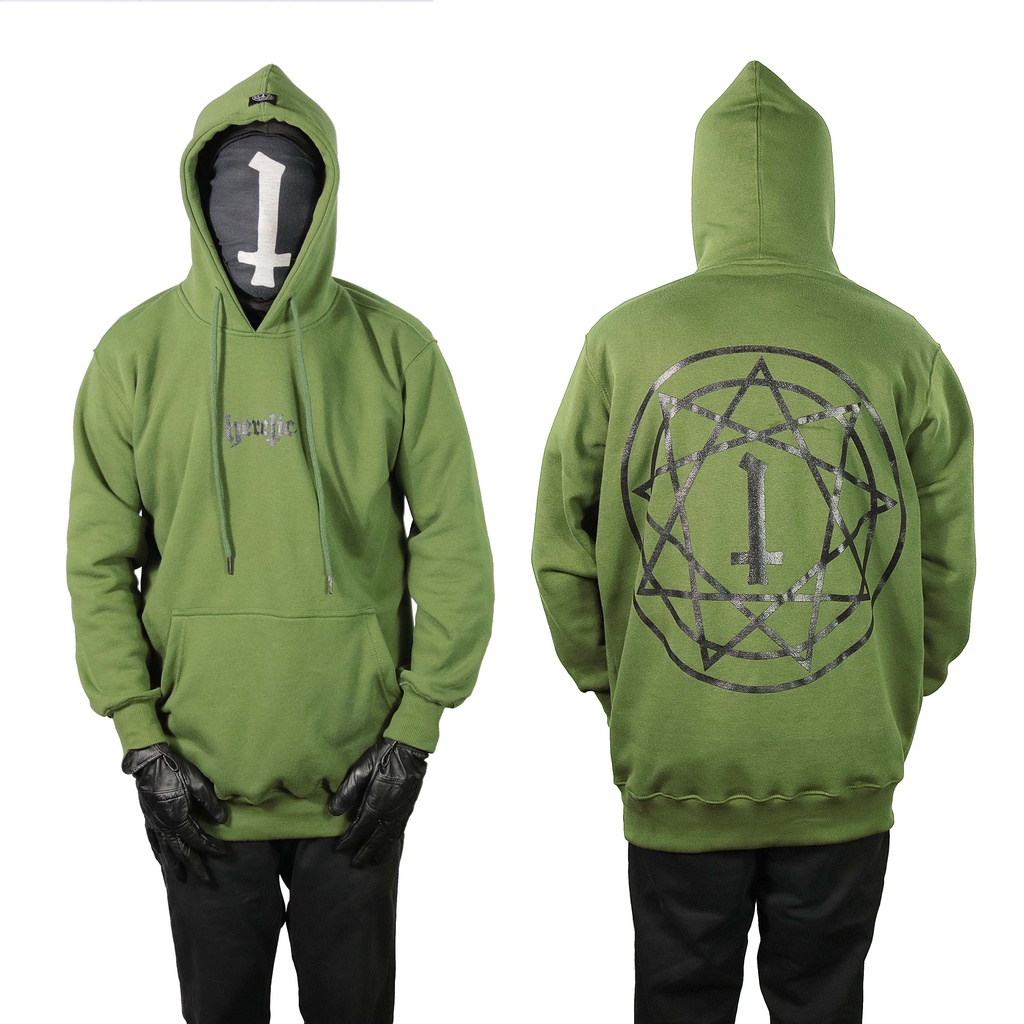 Heretic - Pullover Hoodie - Green Pentagram