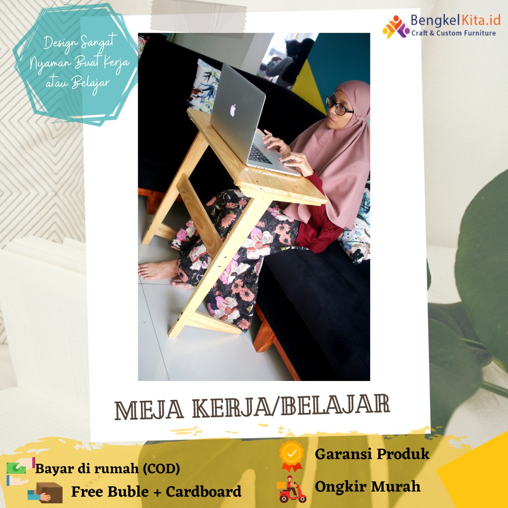 Meja Belajar / Meja Kerja / Meja Laptop / Meja Portable / Meja Belajar Minimalis