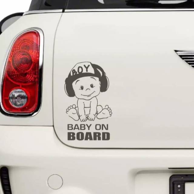Stiker body mobil cutting baby on board