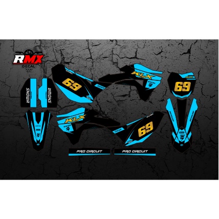 DECAL GORDON FULLBODY (011) DEKAL STIKER KLX GORDON HITAM MERAH, KUNING, HIJAU, BIRU TUA/MUDA, EMAS/