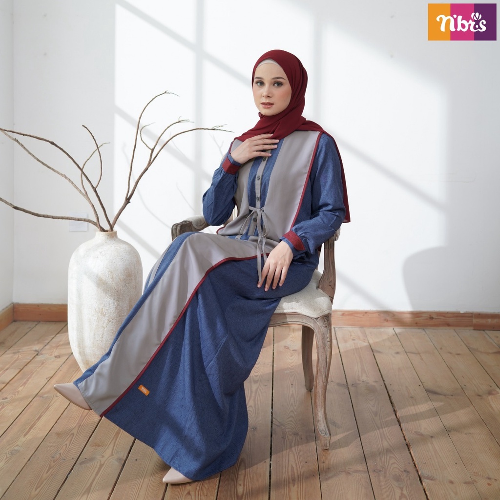 Nibras NB B65 Gamis Polos  Simple Bahan Sorento Dobby Jubah Muslim Masakini Formal OOTD