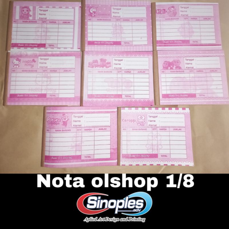

NOTA Olshop Bahan Hvs Ukuran 1/8 Folio ( 8 x 10,5 cm isi 50 Lembar )