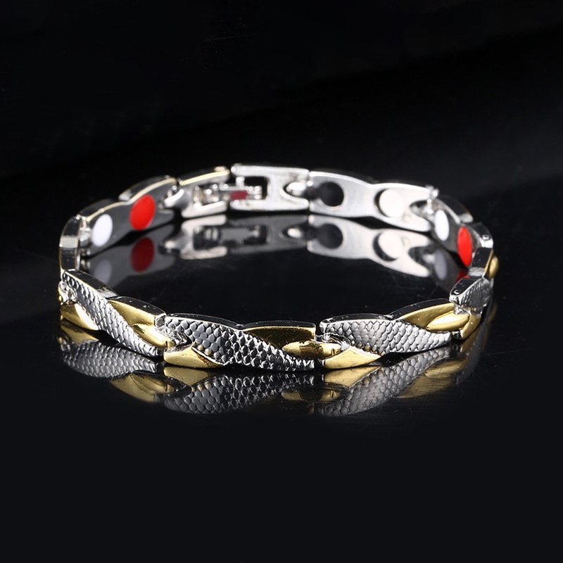 COD❤Gelang Pasangan Naga Pria Terapi Magnet Sederhana Dan Modis Baru Yang Dapat Dilepas  Tri