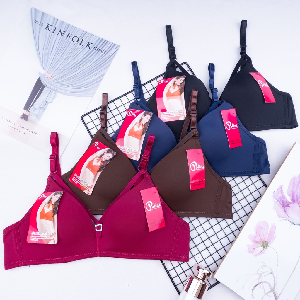 BEE - Bra Wanita PremiumTanpa Kawat Bh Push Up Polini A147