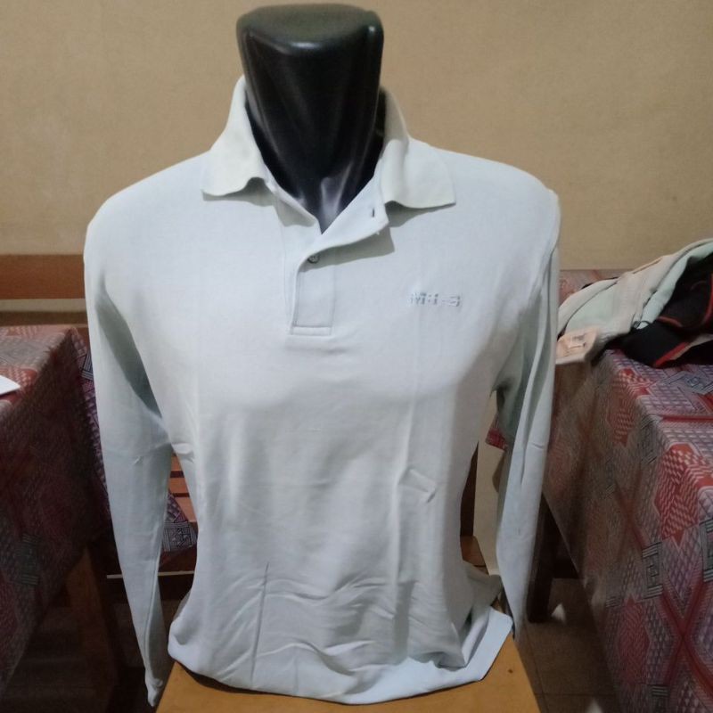 Kaos Polo Pria Bekas Lengan Panjang