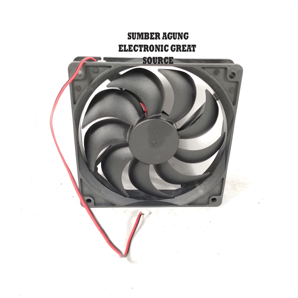 Visero VDC121S Kipas DC 12x12 12V 0.2A Brushless Fan 12cm Kipas Kotak Hitam