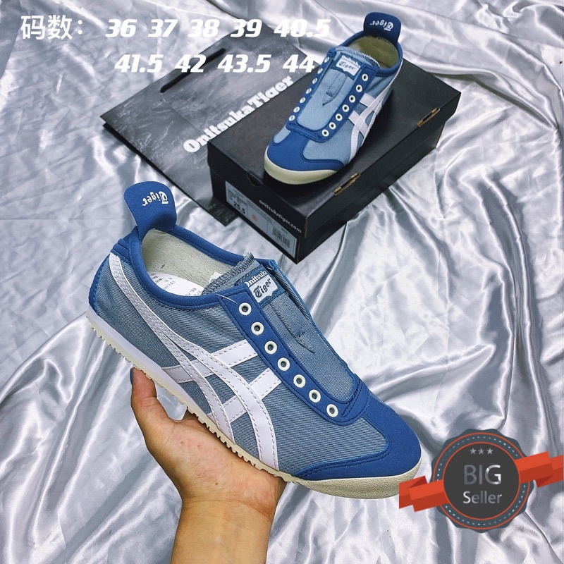 Sepatu Onitsuka Tiger Mexico 66 Slip On Blue White