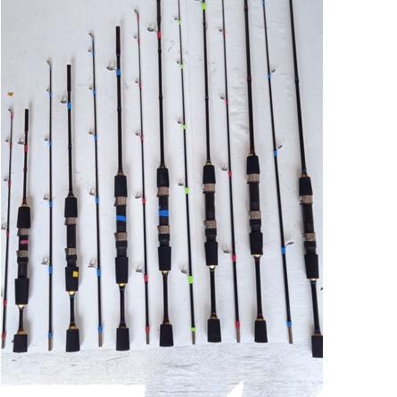 NEW PRODUCT  9.9 satu set joran pancing spinning kaku lentur fiber solid murah kuat ajiro kujira+rel