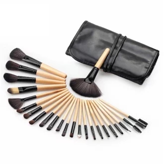 Makeup Brush 24 Set Dengan Pouch Kuas Make up Set Powder Foundation Bulu Halus Tidak Rontok Brush Make Up Set Lengkap