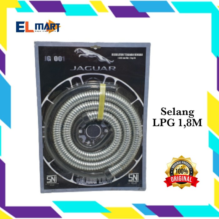 Selang Elpiji Gas LPG 3 Lapis Bagus 1,8m JAGUAR Good Quality