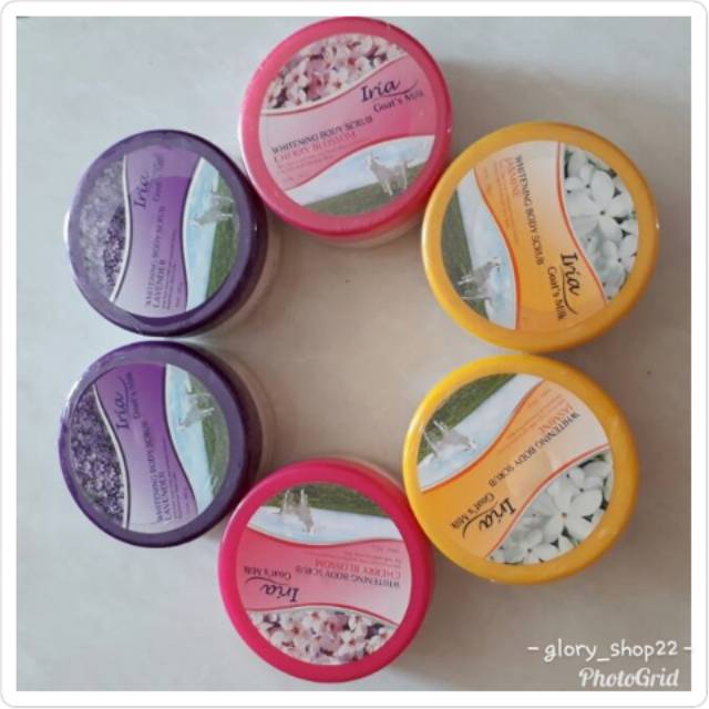 Iria body scrub/iria goatsmilk/lulur mandi/scrub badan/perawatan tubuh