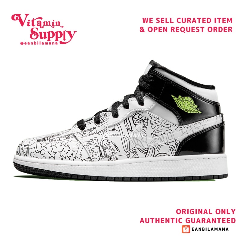 AIR JORDAN 1 MID SE DIY 'DODDLE' (GS)