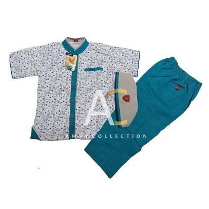 (BARU) Koko AJ lengan pendek Baju muslim anak laki-laki