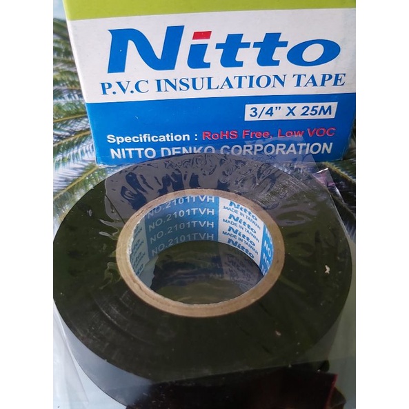 Lakban nitto Hitam Isolasi / Lakban kabel hitam 3/4