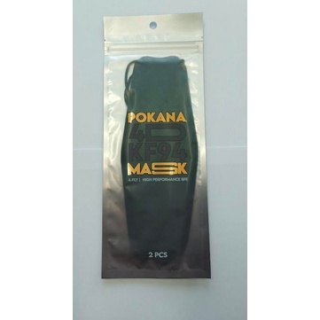 Pokana 4D KF94 Mask Isi 2 Forest Green