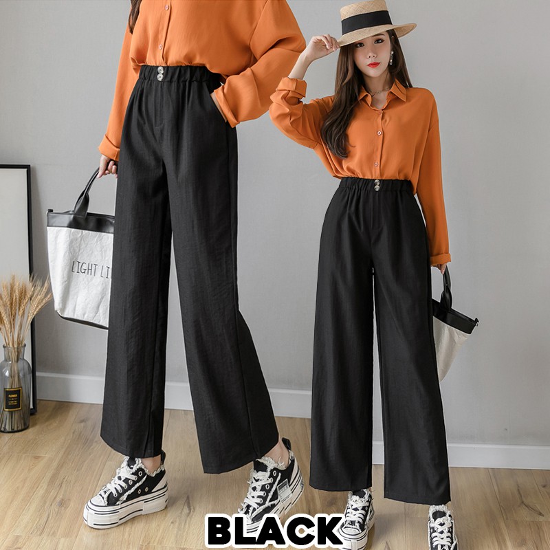 KARAKOREA 624 B Linen Highwaist Kulot/Kulot Linen Premium/Celana Kain/Celana Kerja/Cullote/celana wanita/celana kulot/Celana korea/kulot korea/Celana linen/Pants korea