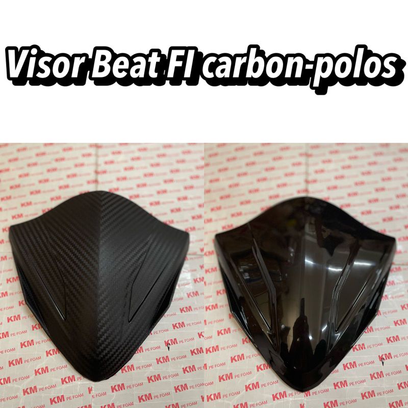 MURAH VISOR BEAT FI 2016-2019 (CARBON &amp; HITAM)